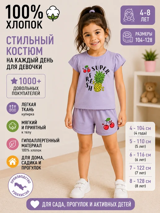 костюм футболка с шортами